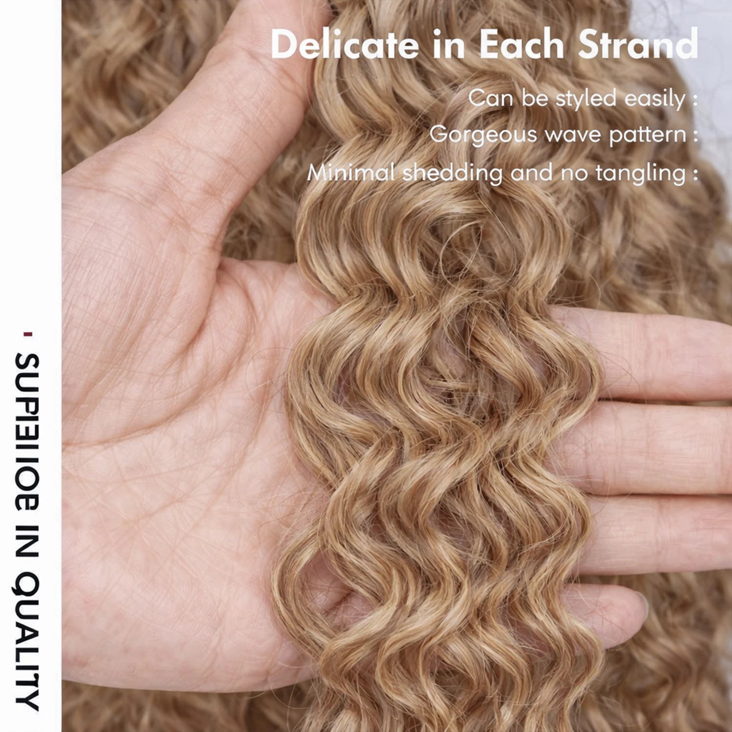 Atikual #27 Honey Blonde Burmese Curly Pre-Looped Crochet Human Hair Extensions for Natural Protective Styles