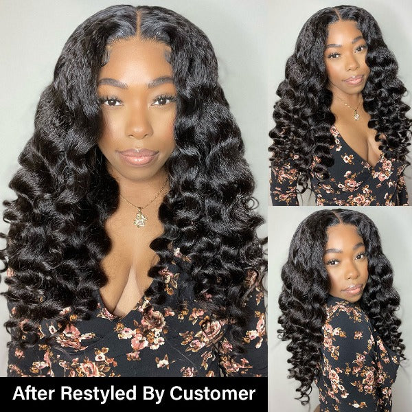 Atikual Kinky Straight Wig 13x4 13x6 HD Lace Front Wigs Natural Black Brazilian Virgin 100% Human Hair Preplucked