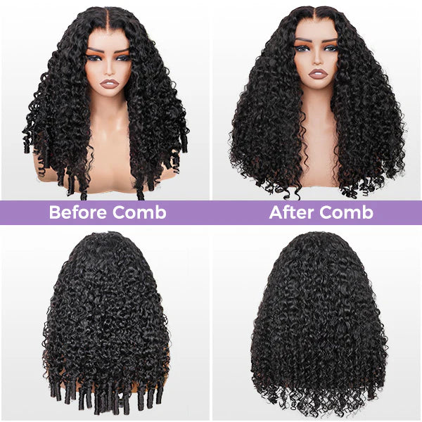 Atikual Burmese Curly Glueless Wig Bleached Knots 13x4 13x6 HD Lace Front Wear Go Wig With Flexible Fit Drawstring 100% Human Hair Wig