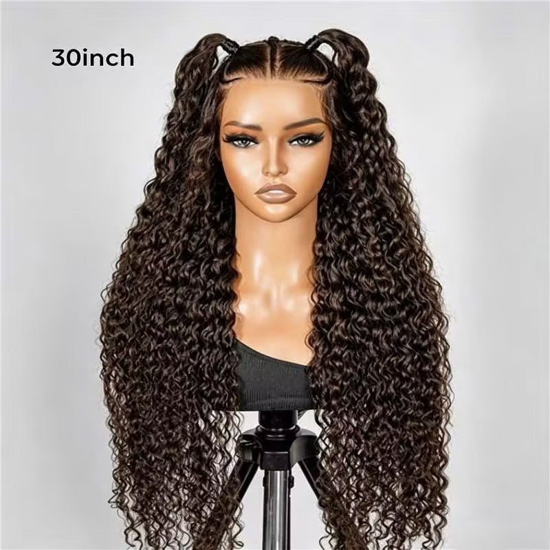 Atikual Glueless #4 Color Deep Wave Stylist Pre-Braided 13x6 Front Wig
