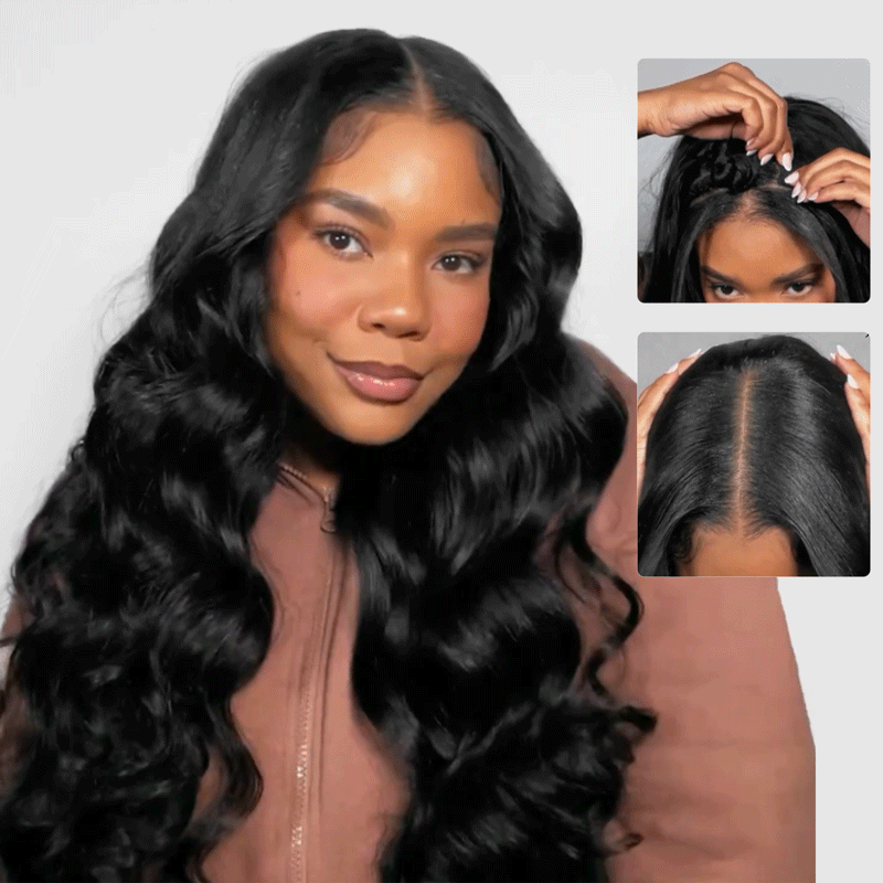 Atikual Body Wave Upart Sew In Wig Human Hair Natural Color Upart Wigs For Women 250% Density Glueless wigs