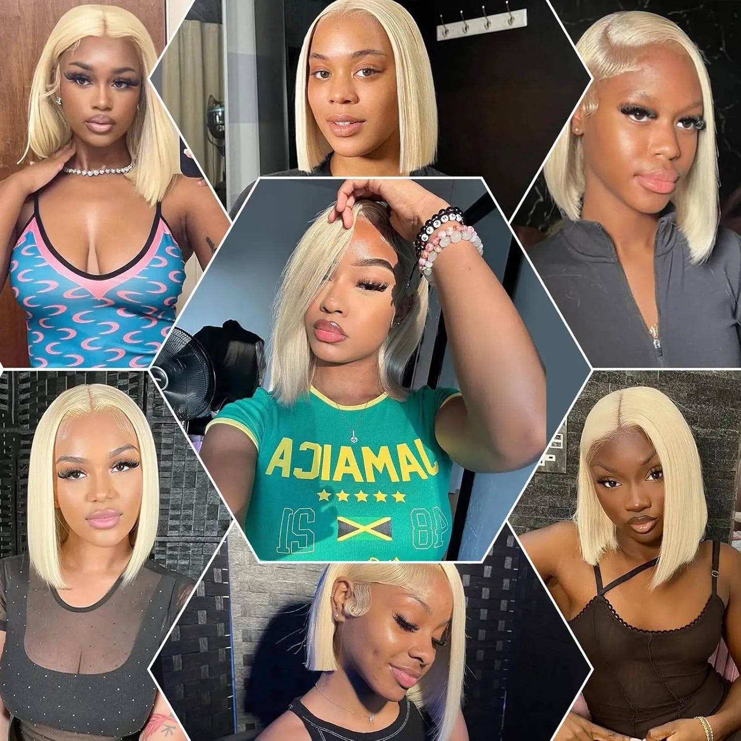 Atikual Blonde 613 Lace Front Wigs 13X6 Hd Lace Wig Blonde 613 Bob Cut Wig Blonde Straight Short Bob Good Human Hair Wigs