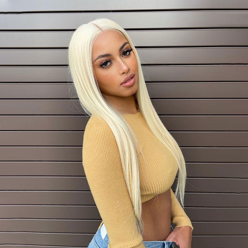 Atikual Blonde 613 Lace Frontal Wig 13x4 13x6 Bone Straight Lace Front Wig Human Hair Wigs Blonde Color Hair For Women