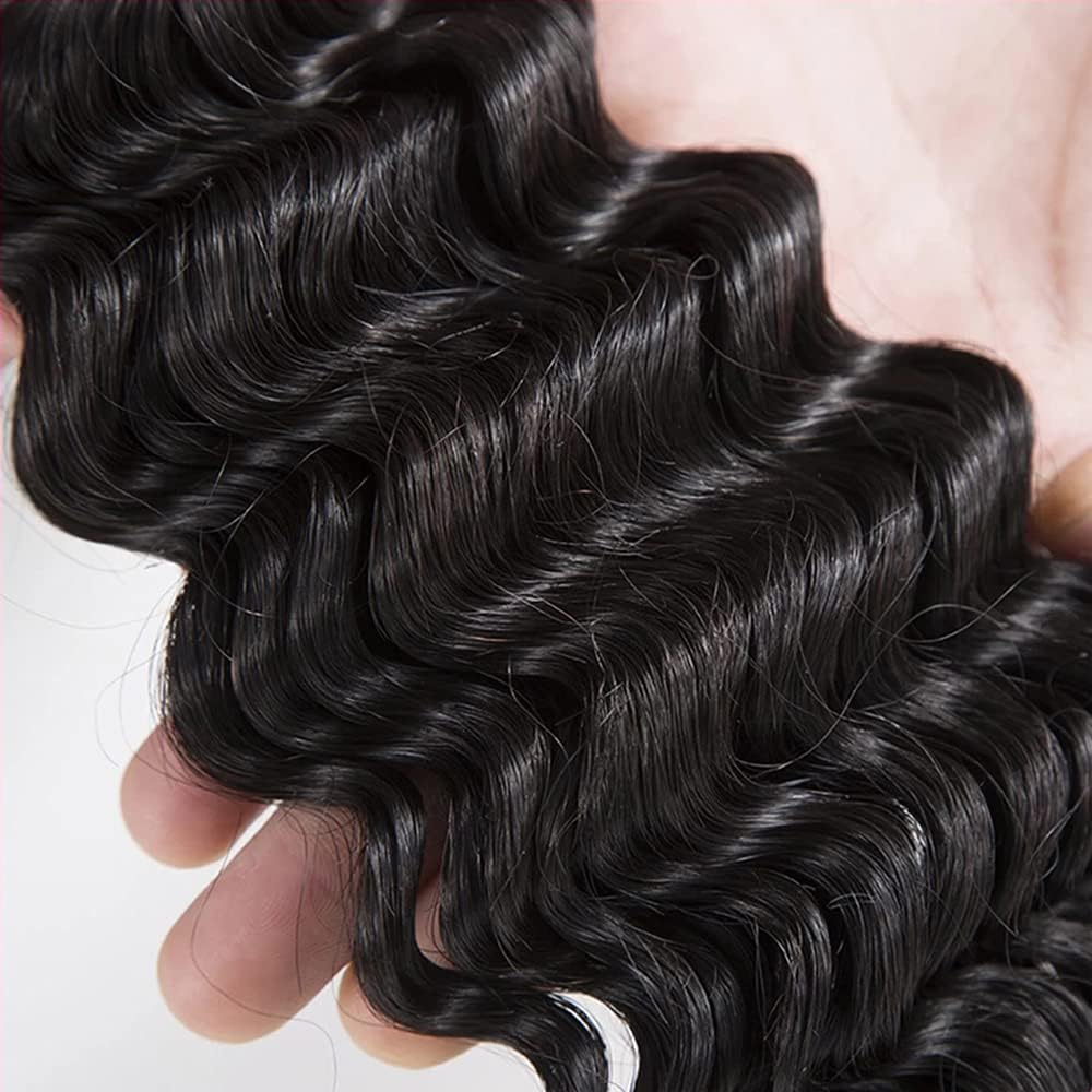 Atikual Hair Deep Wave Brazilian Hair 3 Bundles High Quality Brazilian Virgin Hair Deep Curly Remy Human Hair Weave