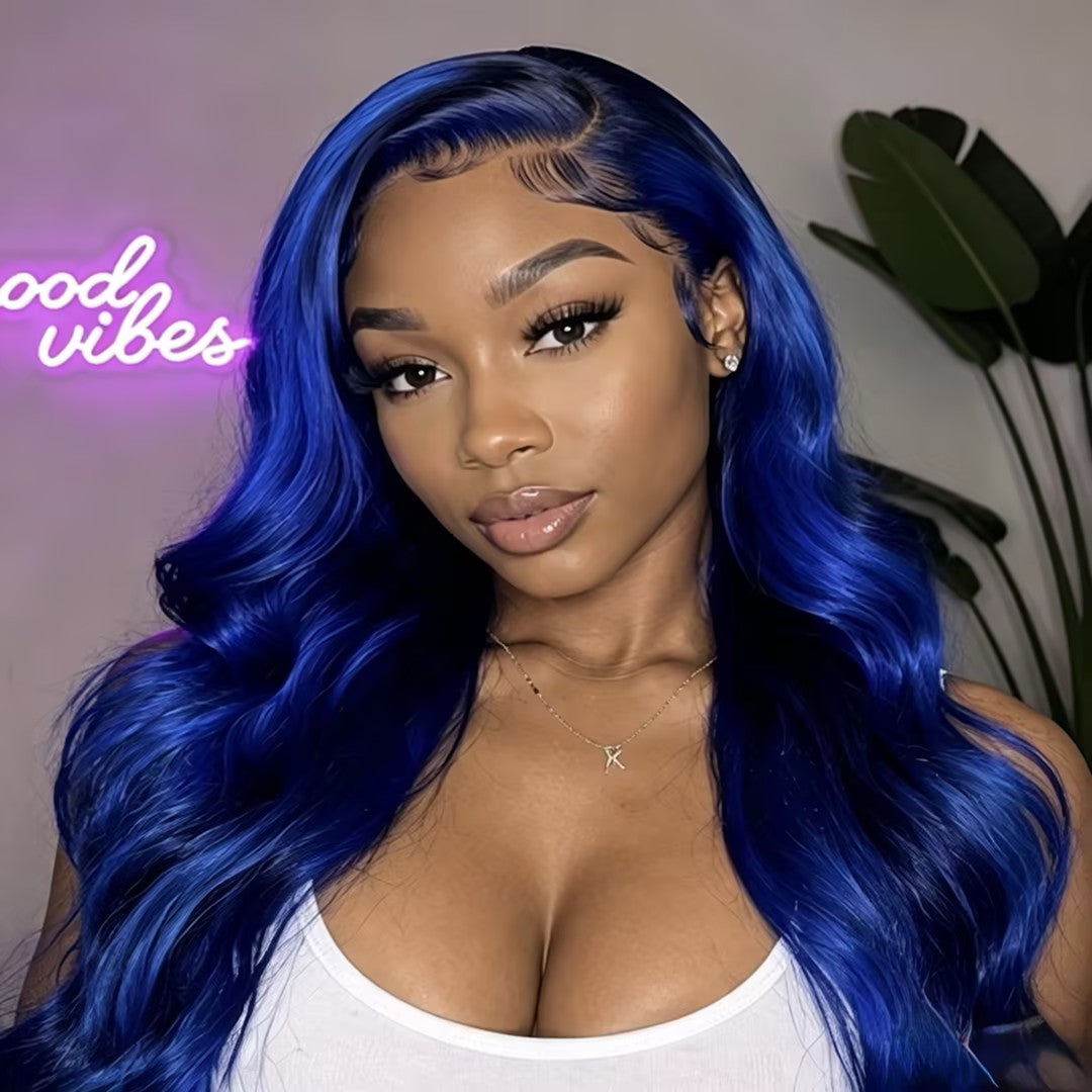 Atikual 13x4 100% Virgin Human Hair Quality Blue Blonde Straight Wigs Human Hair Wig 13x6 Lace Front Remy Wigs Millionaire Queen On Sale