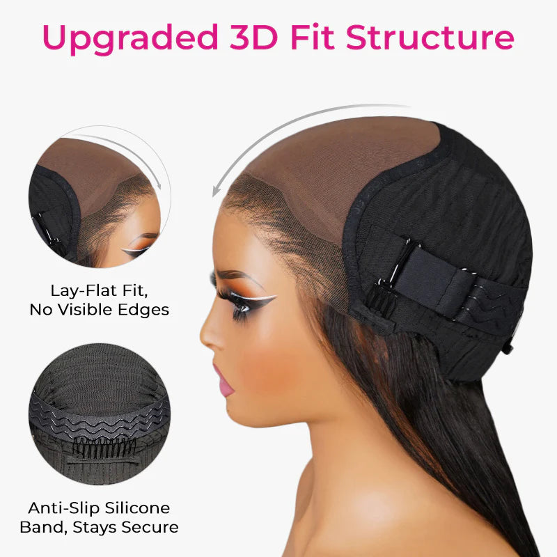 Atikual C Part Glueless LayerCut Wig With Baby Hair 9x6 M-Cap Body Wave Wig 250% Density Human Hair Wigs