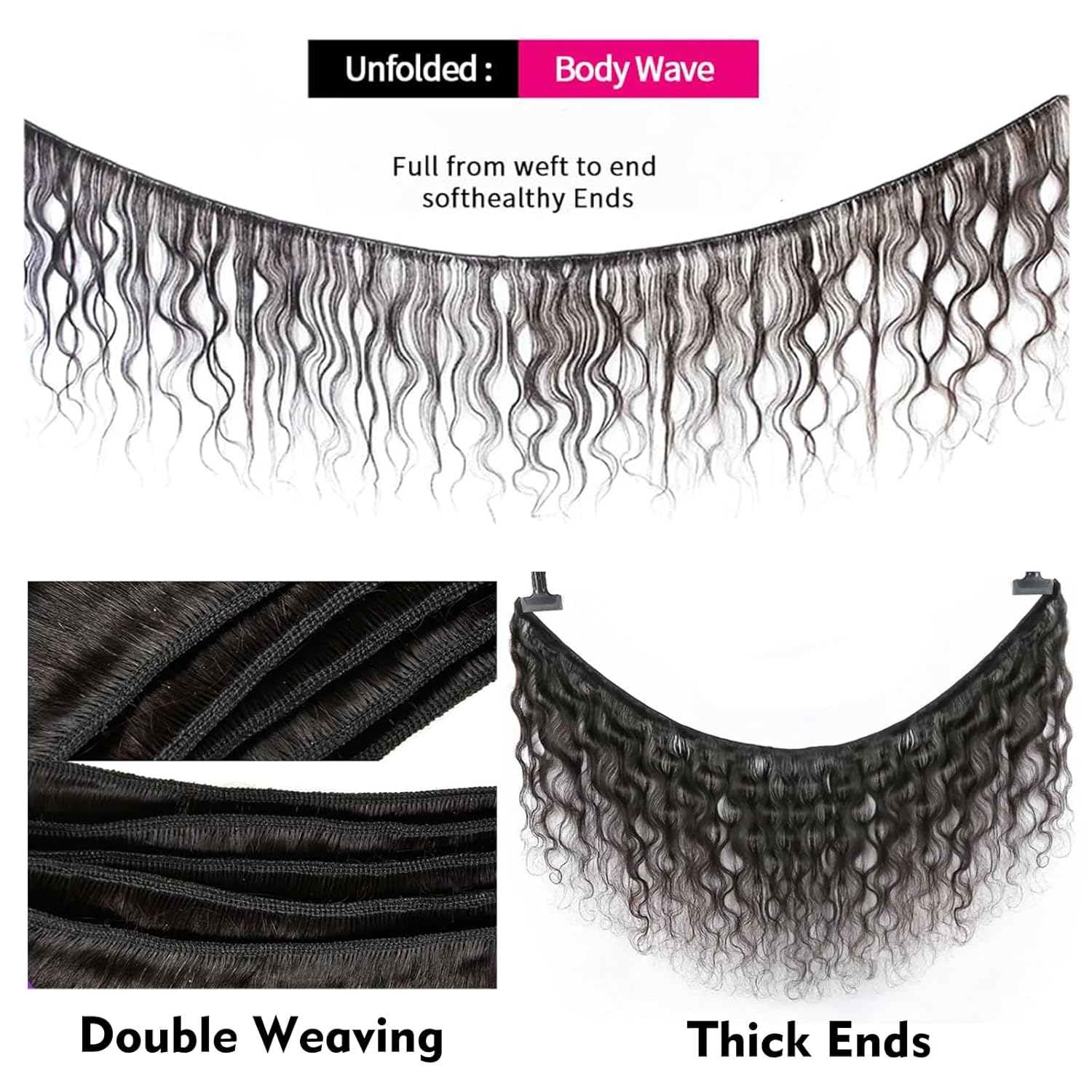 Atikual Hair Brazilian Body Wave 3 Bundles 100% Human Hair Weave Bundles Brazilian Virgin Hair Body Wavy Hair Extension