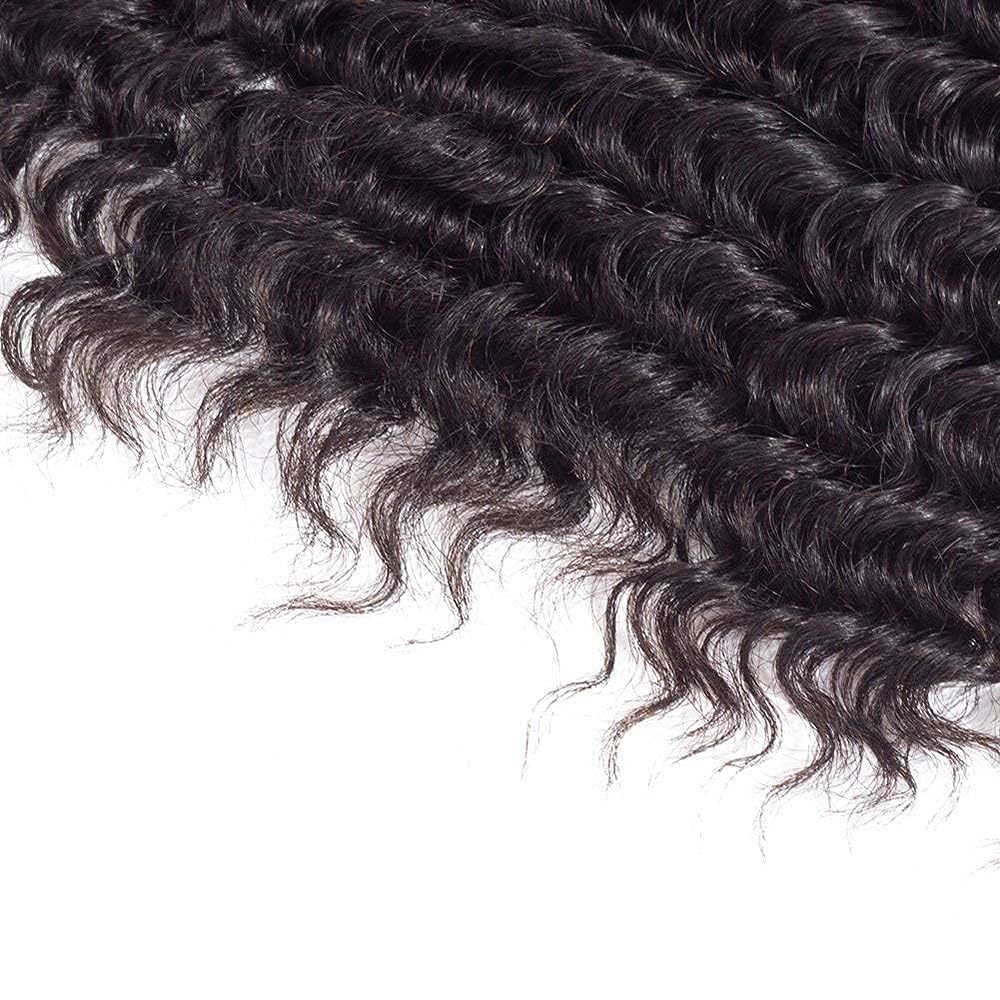 Atikual Hair Deep Wave Brazilian Hair 3 Bundles High Quality Brazilian Virgin Hair Deep Curly Remy Human Hair Weave