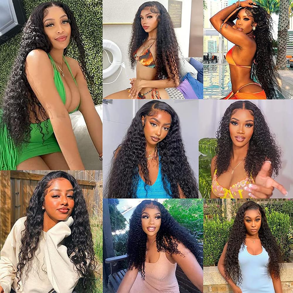 Atikual Hair Deep Wave Brazilian Hair 3 Bundles High Quality Brazilian Virgin Hair Deep Curly Remy Human Hair Weave