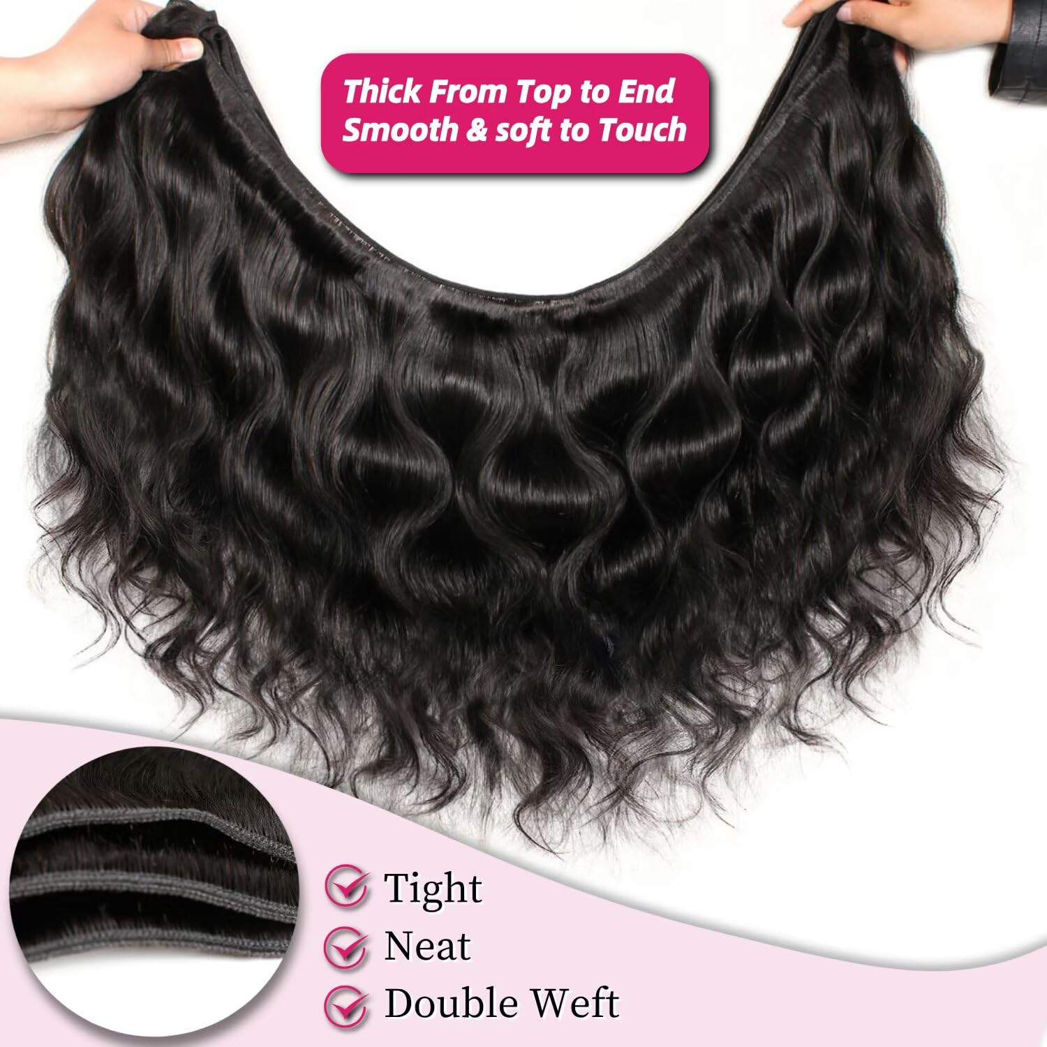 Atikual Brazilian Hair Body Wave 4 Bundles Deal High Quality Virgin Hair Bundles Brazilian Body Wave Hair Extension Natural Color