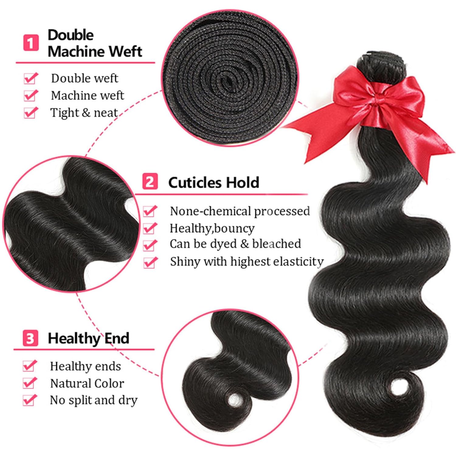 Atikual Brazilian Body Wave Hair 3 Bundles With 13X4 Lace Frontal High Quality Brazilian Virgin Human Hair