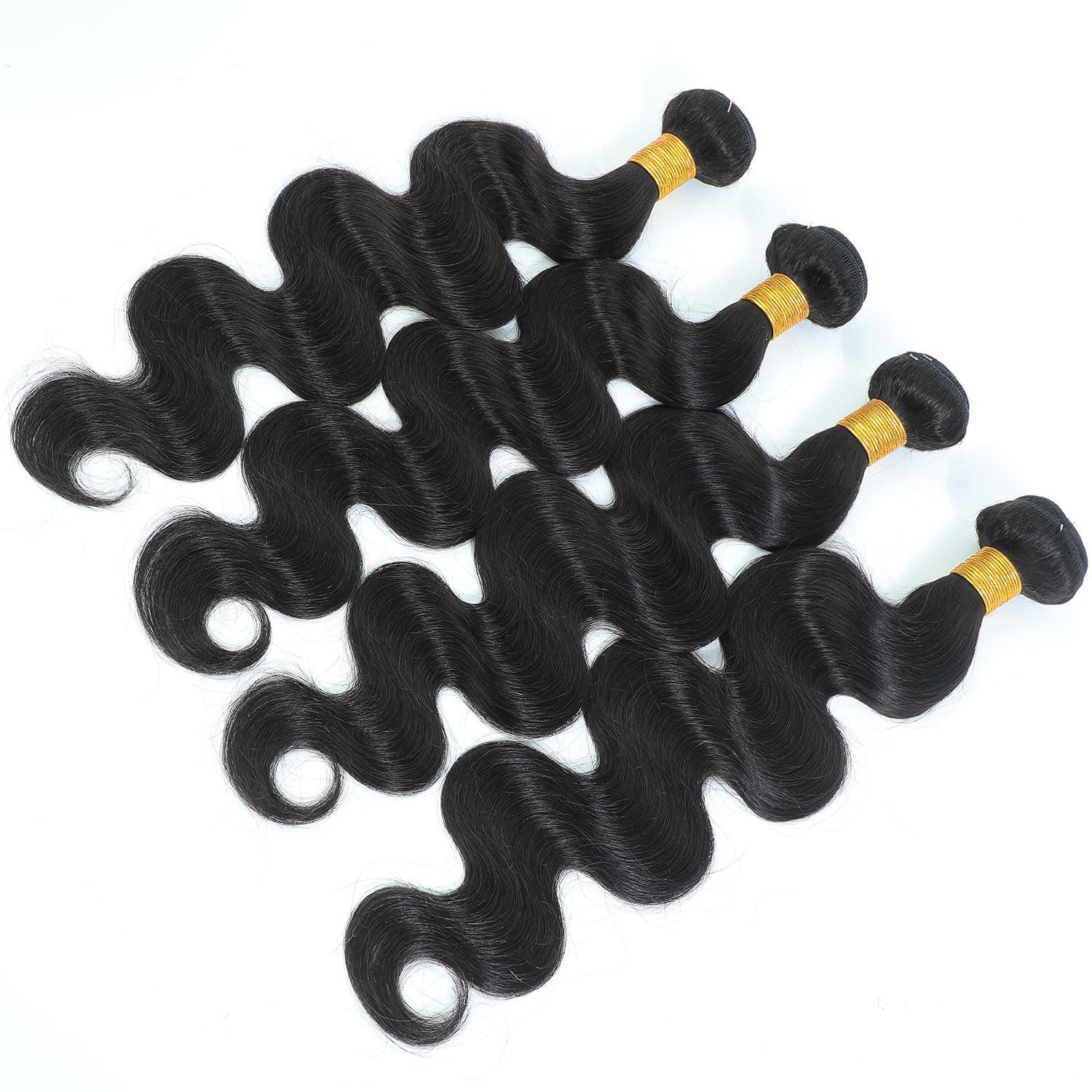 Atikual Brazilian Hair Body Wave 4 Bundles Deal High Quality Virgin Hair Bundles Brazilian Body Wave Hair Extension Natural Color