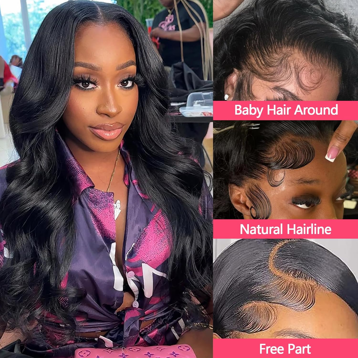 Atikual Brazilian Body Wave Hair 3 Bundles With 13X4 Lace Frontal High Quality Brazilian Virgin Human Hair