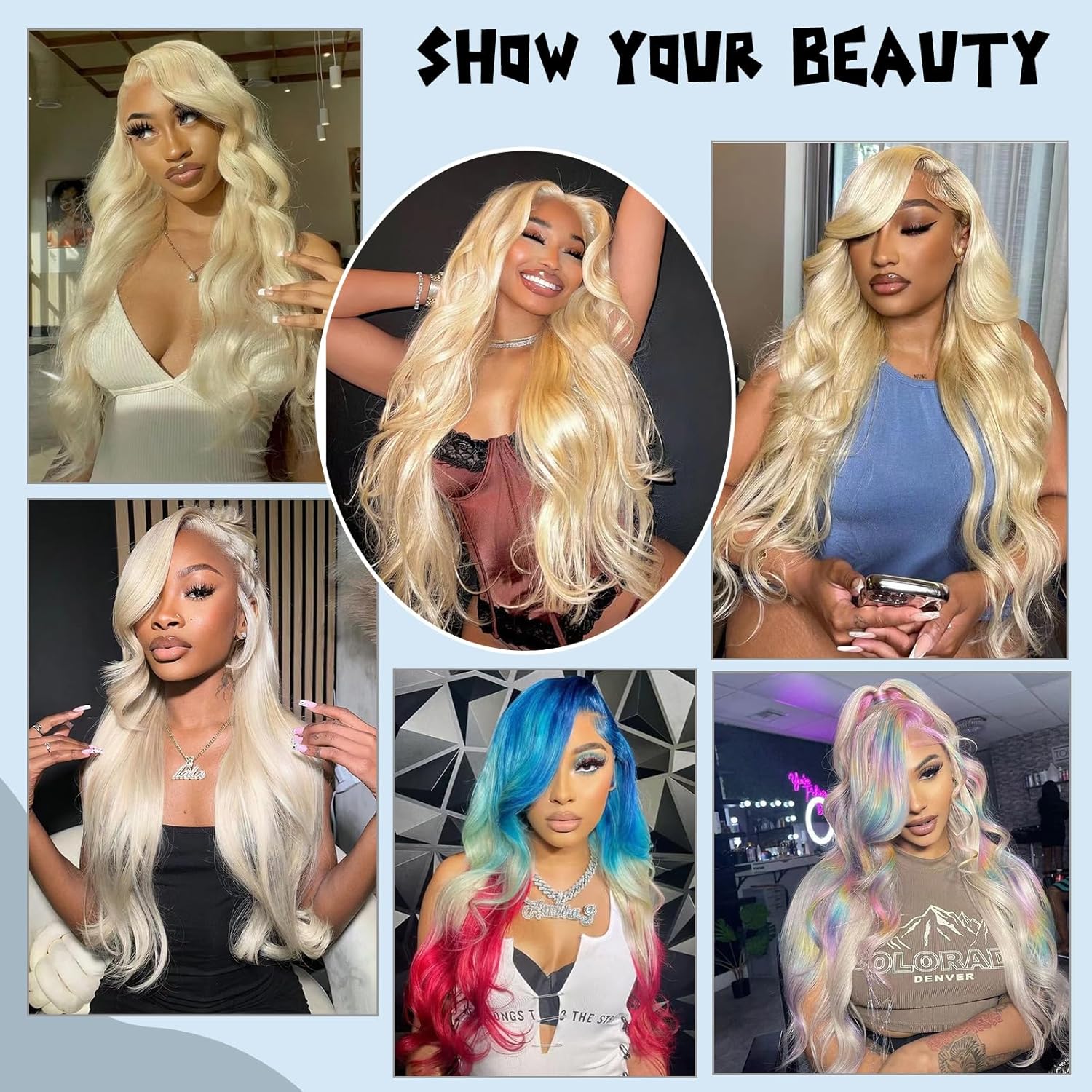 Atikual hair Brazilian blonde bundle hair with closure 613 blonde body wave 3 bundles with 4x4 lace closure Human Hair