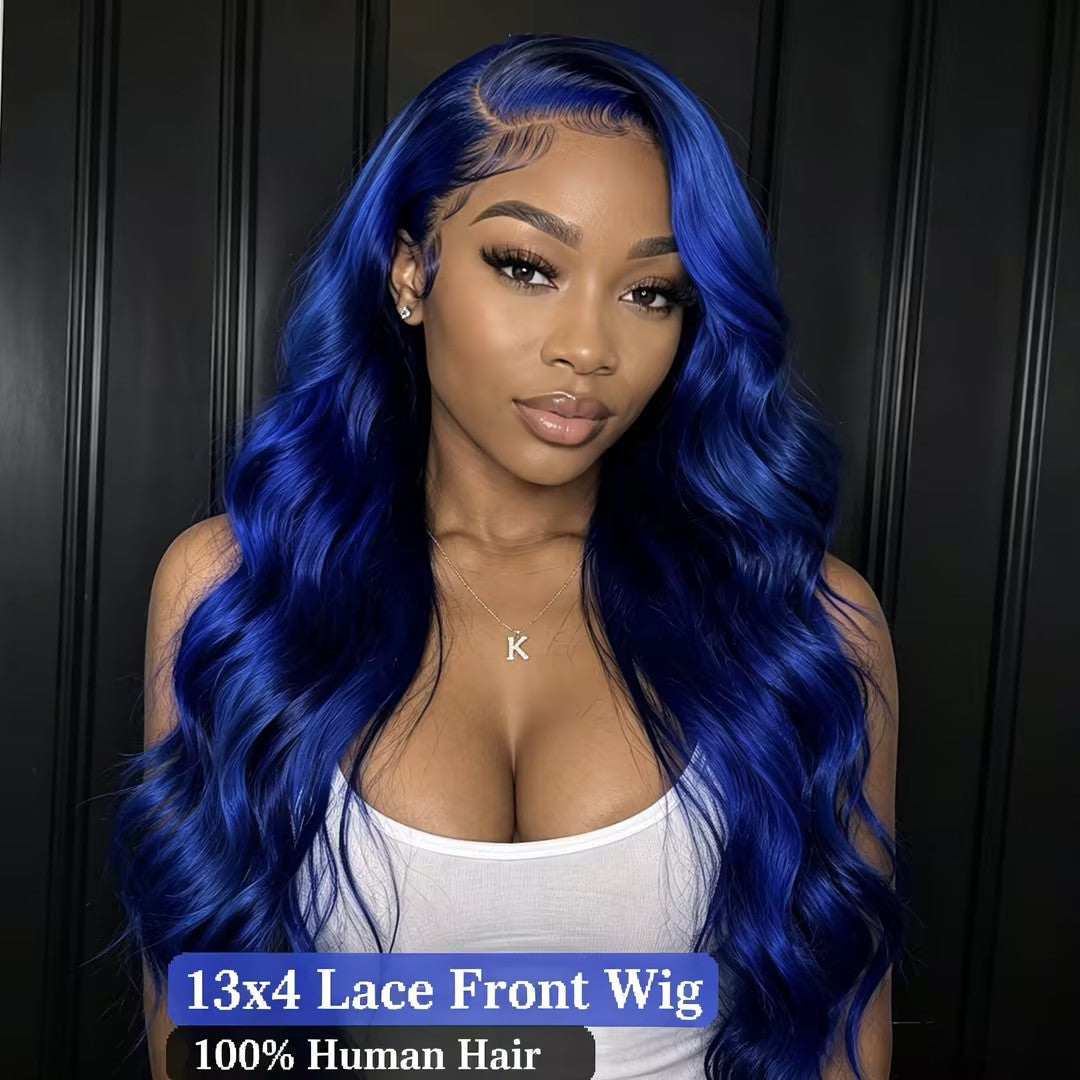 Atikual 13x4 100% Virgin Human Hair Quality Blue Blonde Straight Wigs Human Hair Wig 13x6 Lace Front Remy Wigs Millionaire Queen On Sale