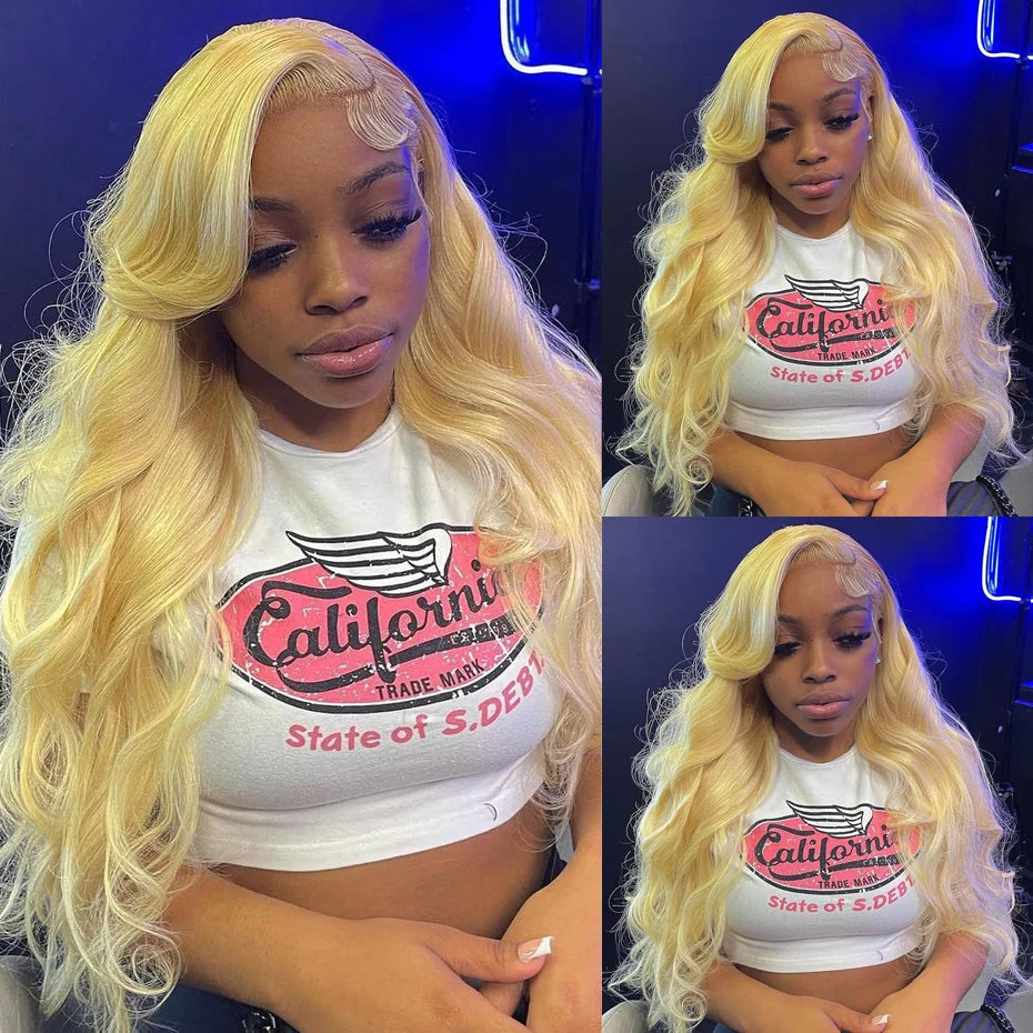 Atikual Blonde 613 Lace Frontal Wig Body Wave 13x4 13x6 Lace Front Wig Human Hair