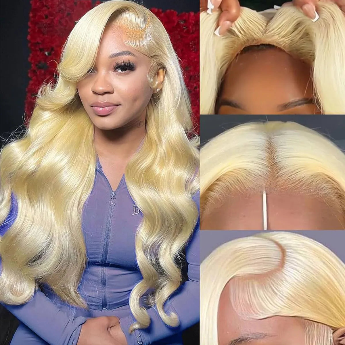 Atikual Blonde Glueless 7*5 Pre Cut Lace Wig 613 Glueless Lace Pre Bleached Wear Go Wig Human Hair