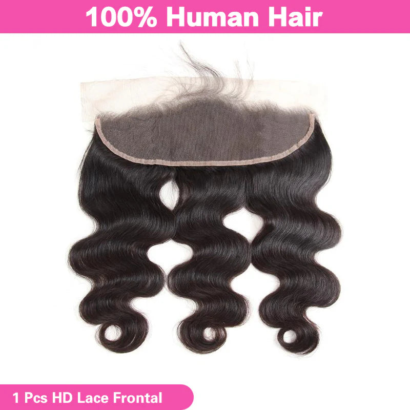 Atikual HD Transparent Lace Frontal Body Wave 13x4 Ear to Ear Lace Frontal Human Hair 12A Quality