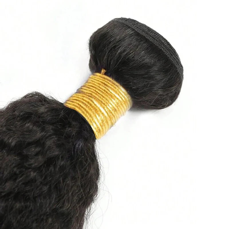 Atikual Kinky Straight 1 Pcs Bundle Natural Black Human Hair