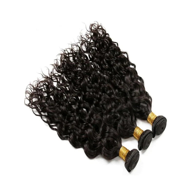 Atikual Water Wave 1 Bundle Hair Weft Natural Black Color Human Hair