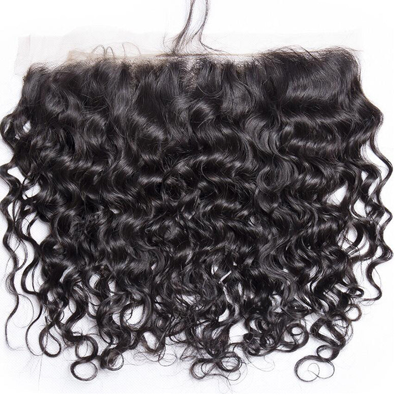 Atikual Water Wave 13x4 Ear to Ear HD Transparent Lace Frontal Human Hair 12A Quality