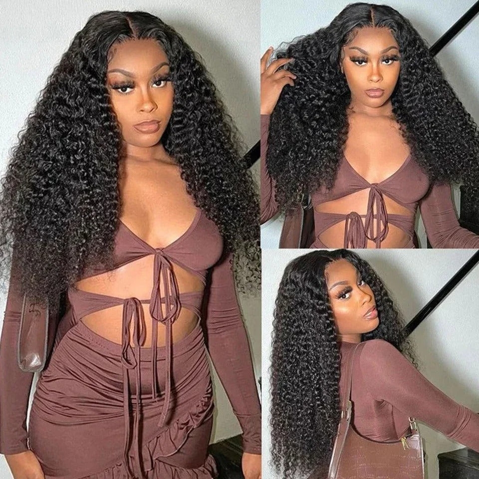 Atikual Kinky Curly Hair Weave 4 Bundles Unprocessed Virgin Brazilian Hair Bundles Kinky Curly Human Hair Extenison