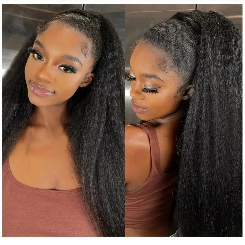 Atikual Hair Brazilian Kinky Straight Hair 4 Bundles Deal 100% Human Virgin Hair Unprocessed Hair Extensions Natural Black