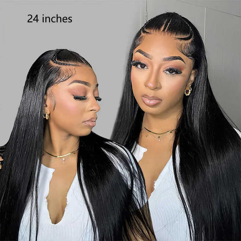 Atikual Pre-Braided Glueless Silky Straight Wig 9×6 Pre Everything Flexi-Fit Cap with Pre-Bleached Knots