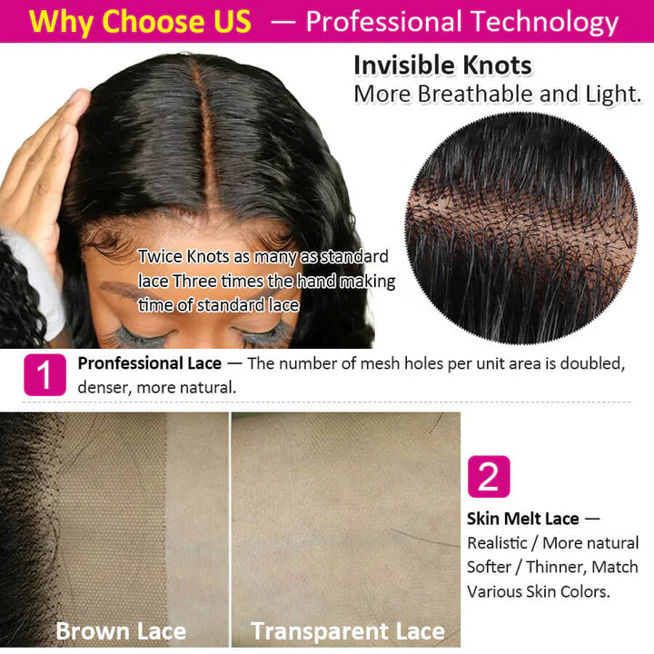 Atikual 4x4 HD Transparent Lace Closure Straight Human Hair Closure Natural Black Hair Top Swiss Lace