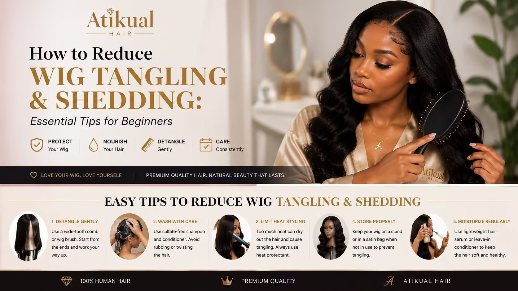How to Reduce Wig Tangling &amp; Shedding: Essential Tips