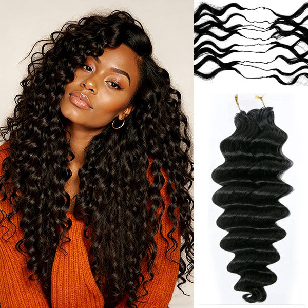 Atikual Pre-Separated Loose Deep Crochet Human Hair | Salon-Quality Boho Hair Braids