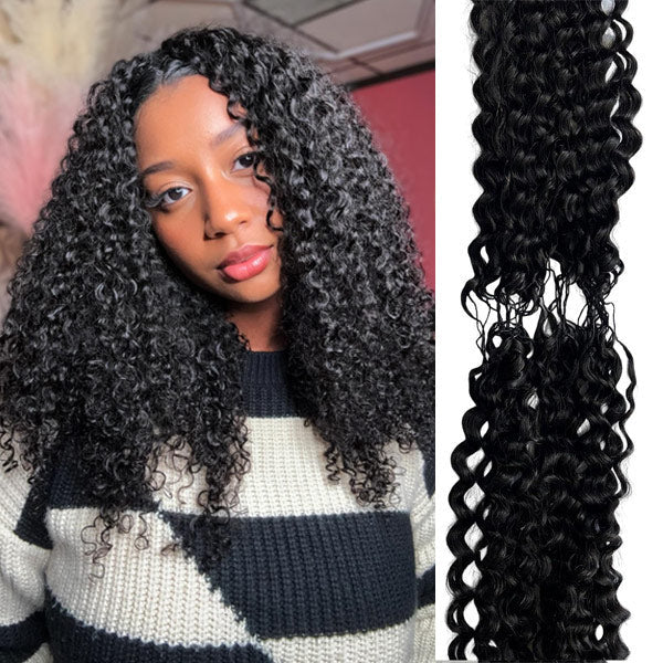 Atikual Premium Burmese Curly Crochet Human Hair Soft Defined Curls Natural Look for Effortless Everyday Glam