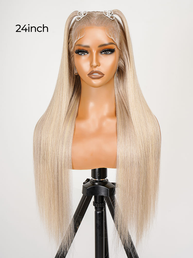 Atikual Pre Styled P18/613 Blonde Color Straight 13x4 Frontal Wig Ready To Go