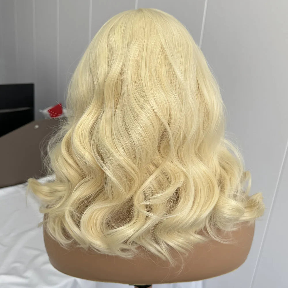 Atikual 613 Blonde Bob Lace Hair Short Body Wave Side Part Lace Front Wig