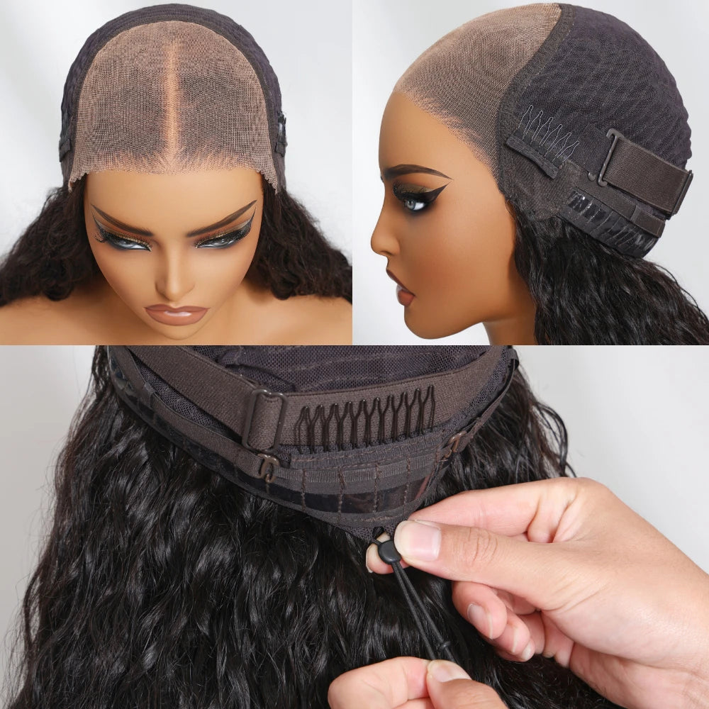 Atikual HAIR Ash Blonde Honey Highlight Color Body Wave Pre-Cut 7x5 Lace Wig Pre Plucked Wear Go Glueless Wig Human Hair