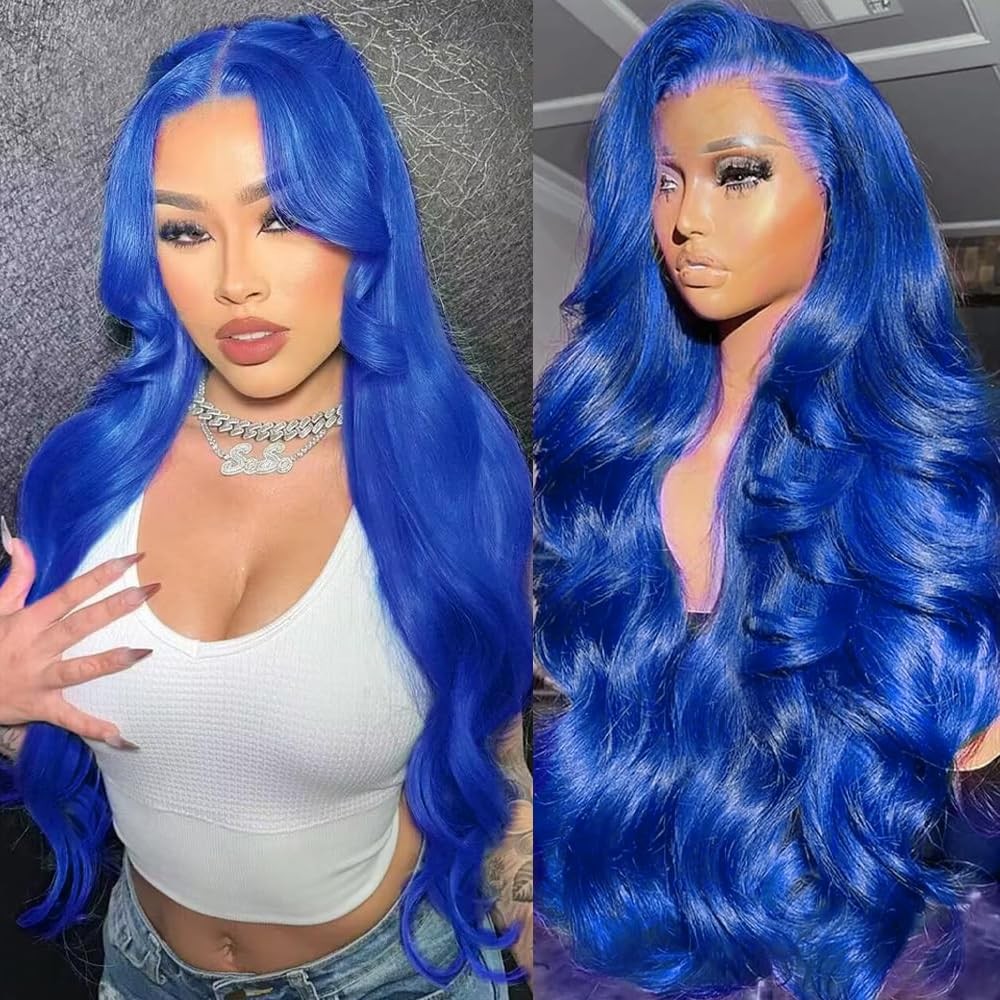 Atikual 13x4 100% Virgin Human Hair Quality Blue Blonde Straight Wigs Human Hair Wig 13x6 Lace Front Remy Wigs Millionaire Queen On Sale