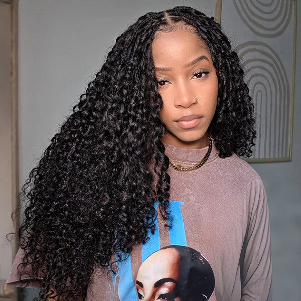 Atikual Lightweight Feather Water Wave Crochet Human Hair with Miracle Knots, Natural Feel & Easy Install