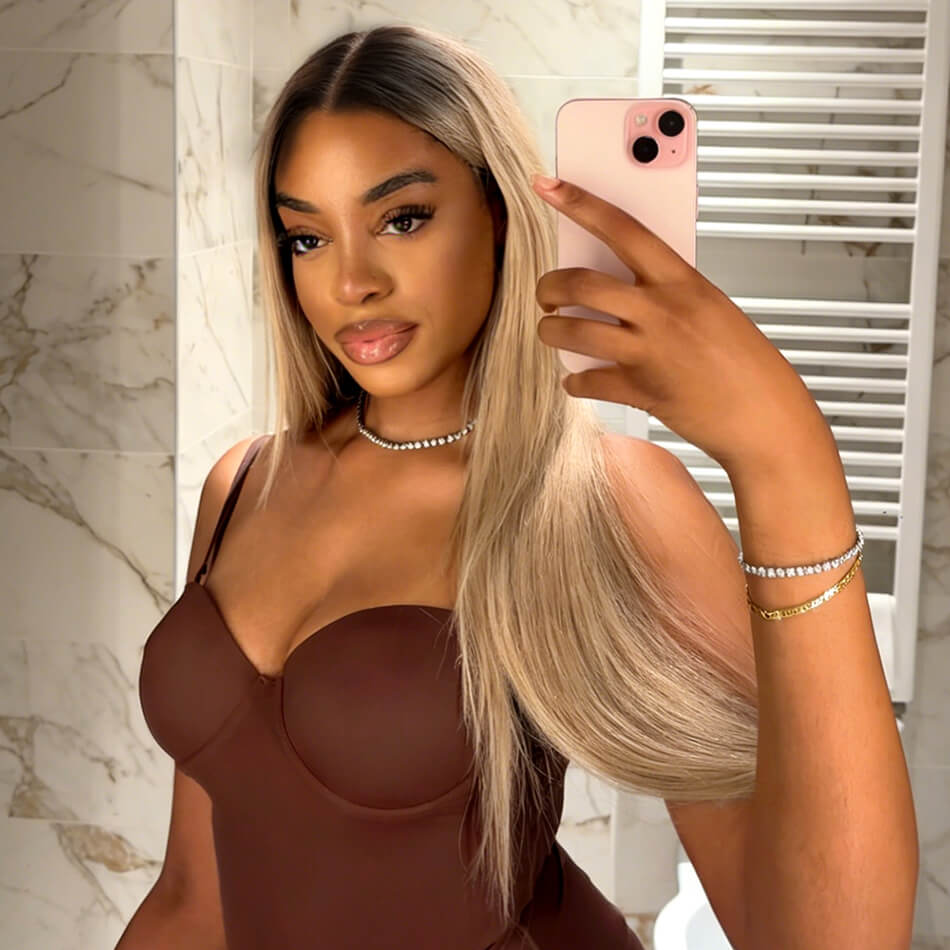 Atikual Professional Toned Ombre Ash Blonde Mixed Dirty Blonde HD Lace Front Human Hair Wigs Glueless Wigs