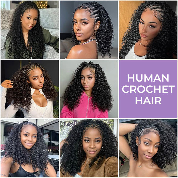 Atikual Premium Burmese Curly Crochet Human Hair Soft Defined Curls Natural Look for Effortless Everyday Glam