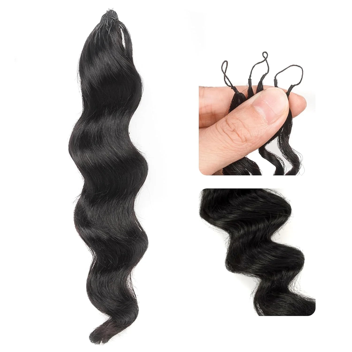 Atikual Pre-Separated Loose Deep Crochet Human Hair | Salon-Quality Boho Hair Braids