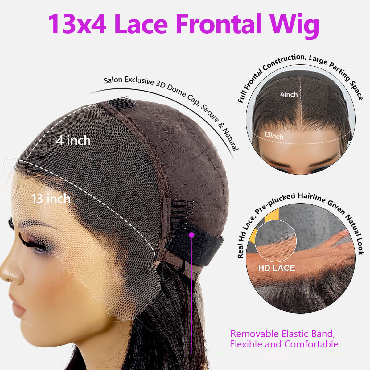 Atikual 13×4 Lace Front Wigs Redwine Color Loose Deep Human Hair 6×5 Pre-cut Lace Wigs 180% Density