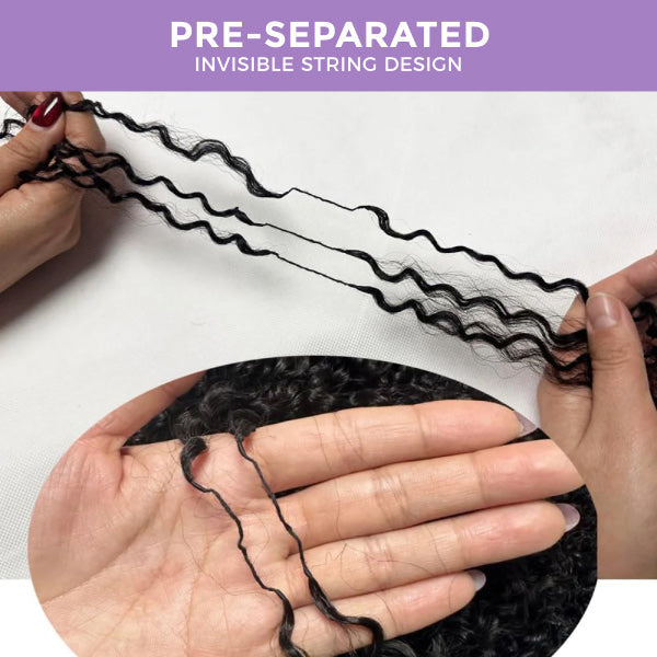 Atikual Natural Kinky Straight Crochet Human Hair Lightweight Micro Twists Pre‑Separated for Easy Styling