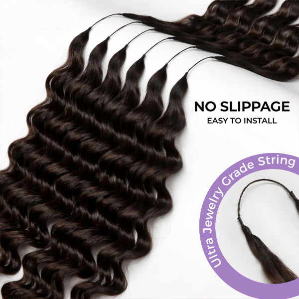 Atikual Luxury Deep Wave Crochet Human Hair Natural Melt & Seamless Blend for Black Women