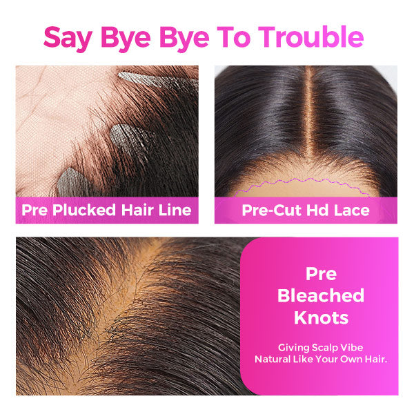 Atikual Pixie Curly Hair Wigs Finger Coiling Curly Human Hair Glueless Wigs Bleached Knots Wear Go Wigs With Drawstring