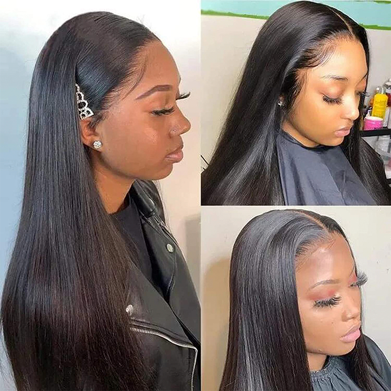 Atikual Sliky Straight Glueless Pre Cut 7X5 HD Lace Wear Go Lace Closure Wigs Human Hair Beginner Friendly