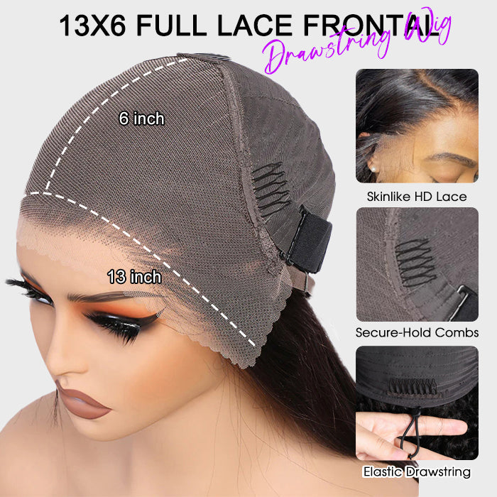 Atikual Widow's Peak M Hairline 13x6 HD Lace Front Wig Straight Brazilian Human Hair