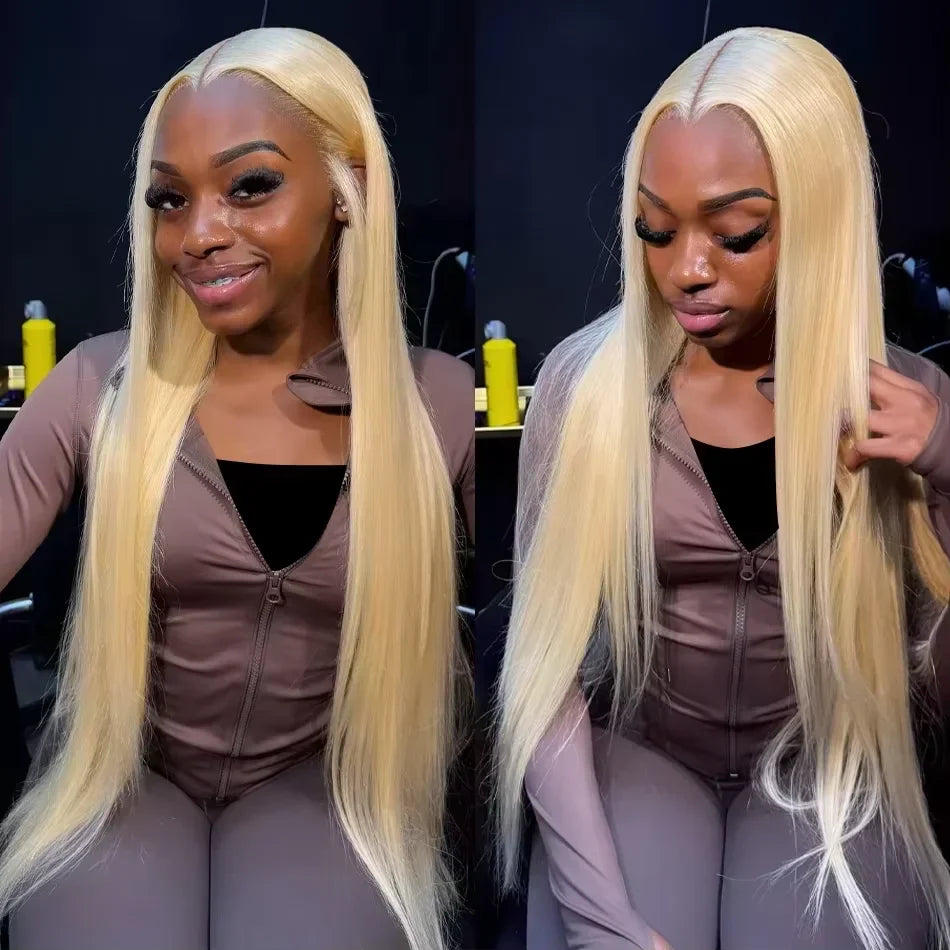 Atikual Blonde 613 Lace Frontal Wig 13x4 13x6 Bone Straight Lace Front Wig Human Hair Wigs Blonde Color Hair For Women