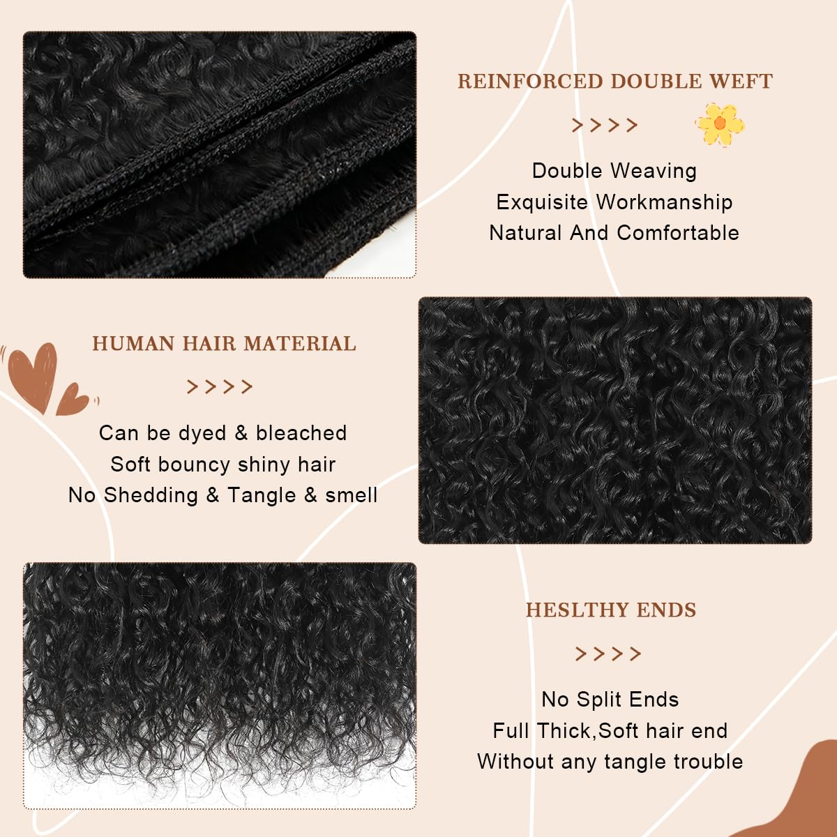 Atikual Water Wave Bundles 4 Pcs Virgin Hair Brazilian Wet And Wavy Human Hair Weave Bundles Natural Hair Extension