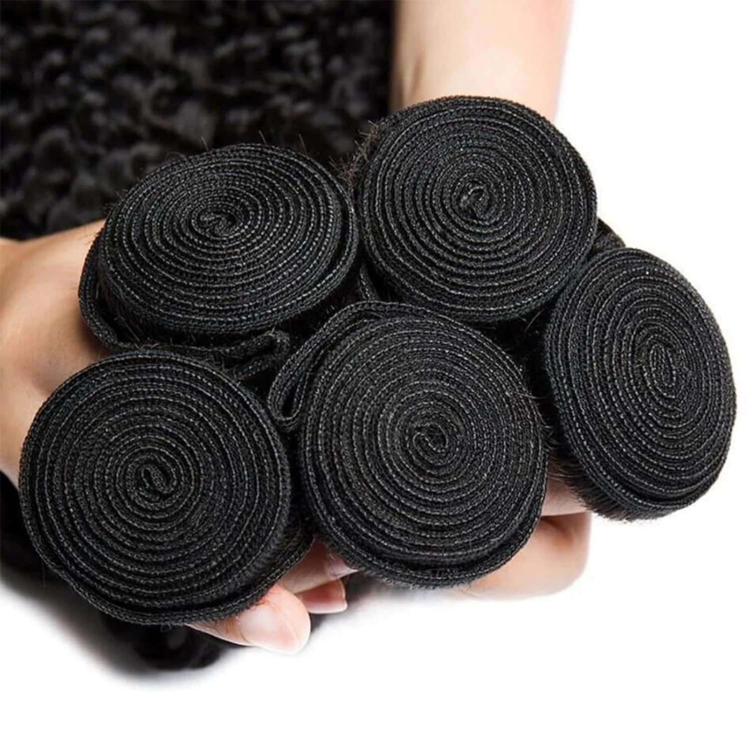 Atikual 12A Unprocessed Brazilian Virgin Deep Wave Human Hair Bundles 4 Pcs Natural Color Deep Curly Quick Weave Hair Extensions for Women
