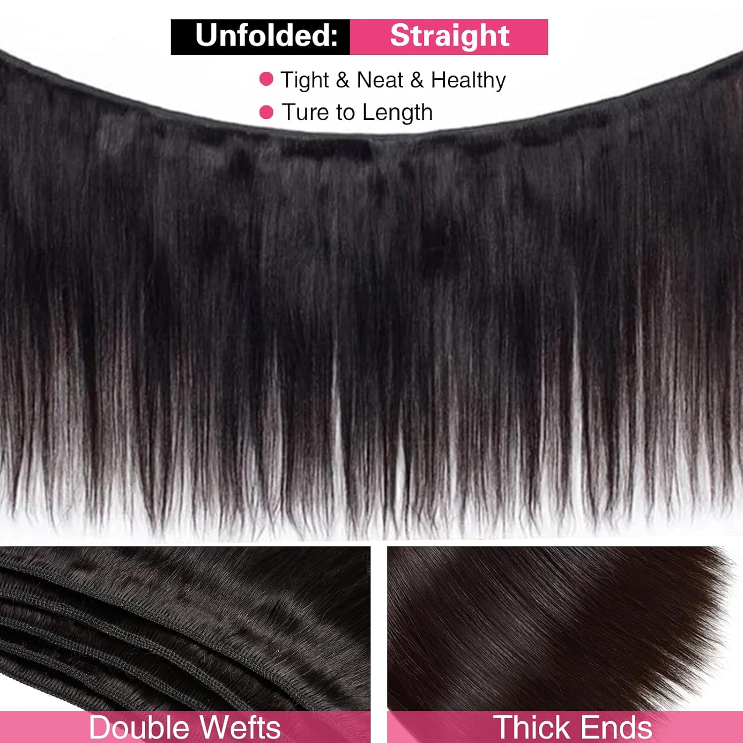 Atikual Hair Brazilian Straight Human Hair 3 Bundles With 4x4 Lace Closure Mink Brazilian Virgin Hair Straight With Closure